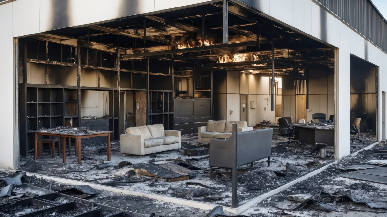 Commercial fire damage claim