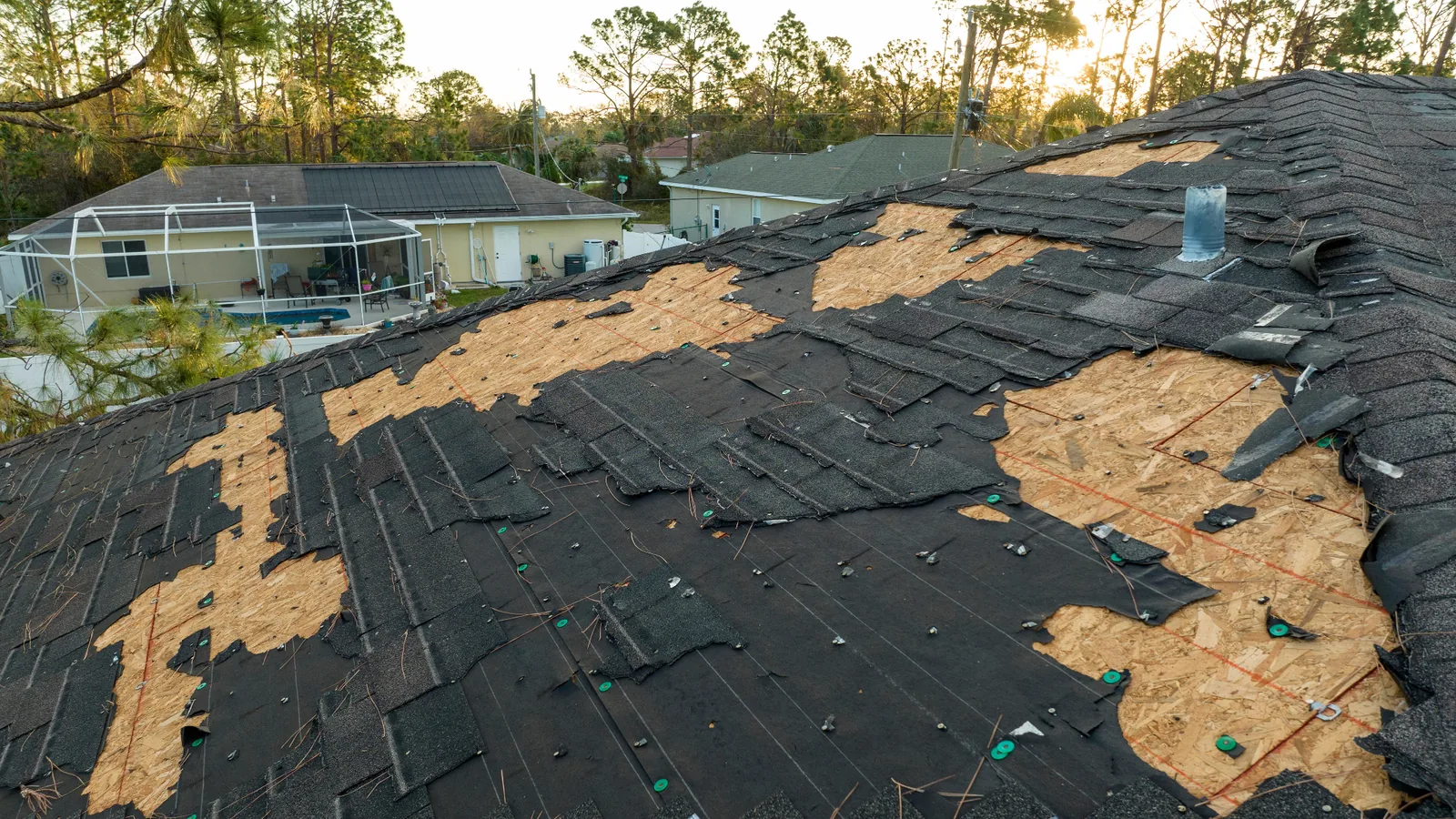 Roof damage claim